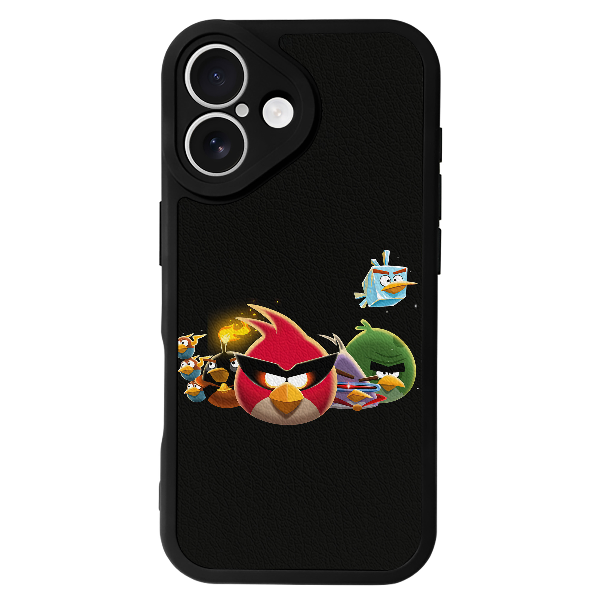 （画像用） Angry Birds アングリーバード 【iPhone 16シリーズ対応】シリコンスマホケース（レザー調） 材質：シリコン